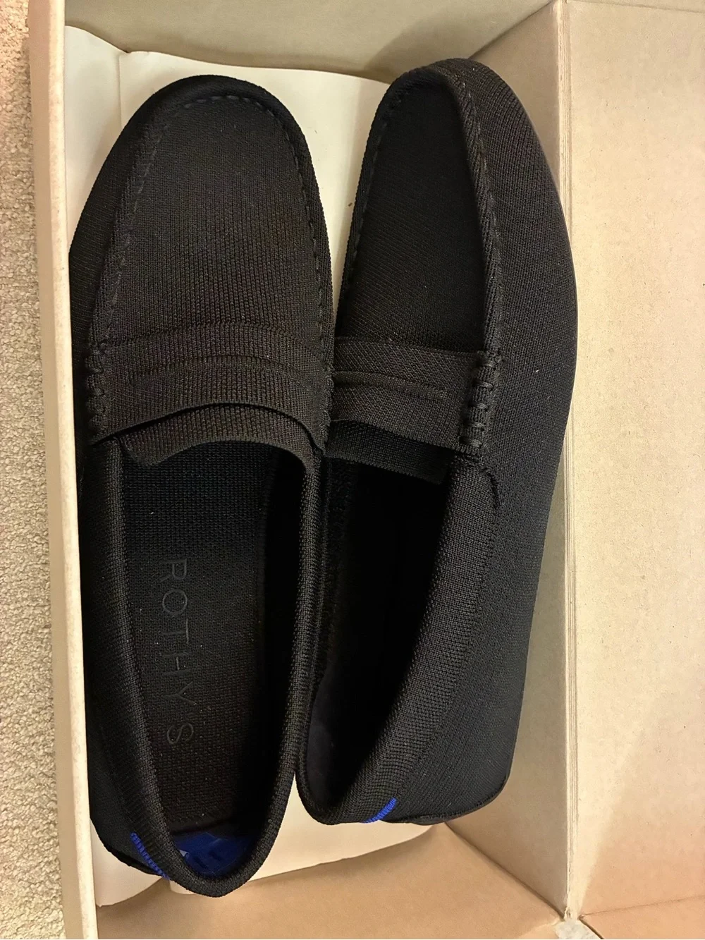 NEW Rothy's Men's The Driving Loafer - Black - Size 11.5